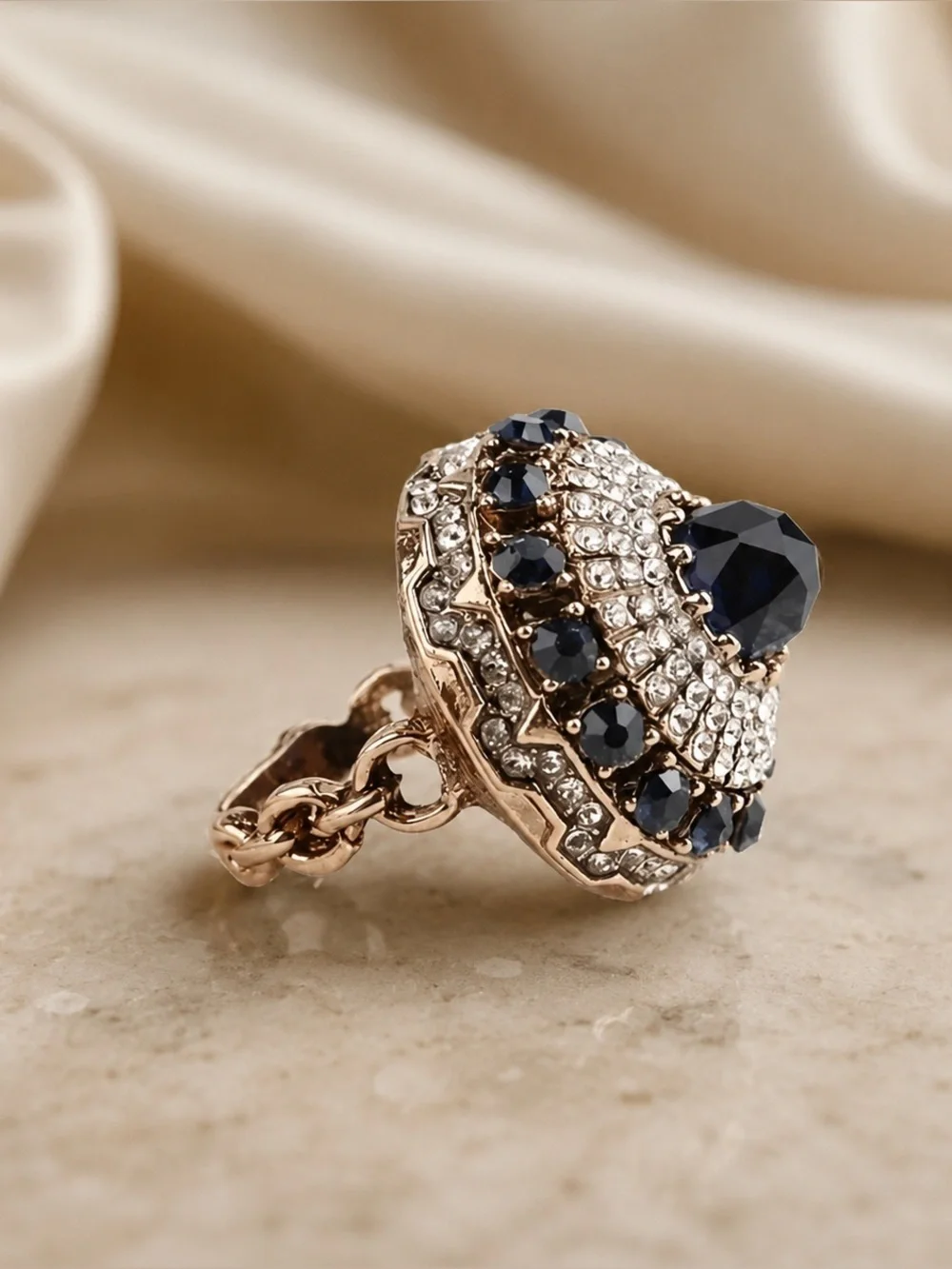 Vintage style crystal antique ring 8